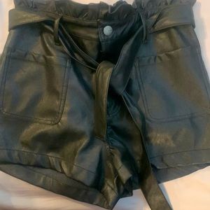 Leather shorts